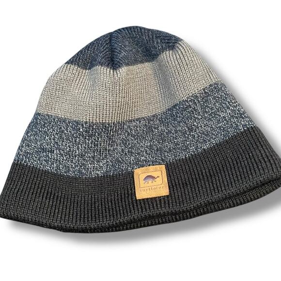 Turtle Fur Ragg Wool Beanie Lined Microfleece Knit Hat Recycled Winter Ski Cap - Picture 2 of 10